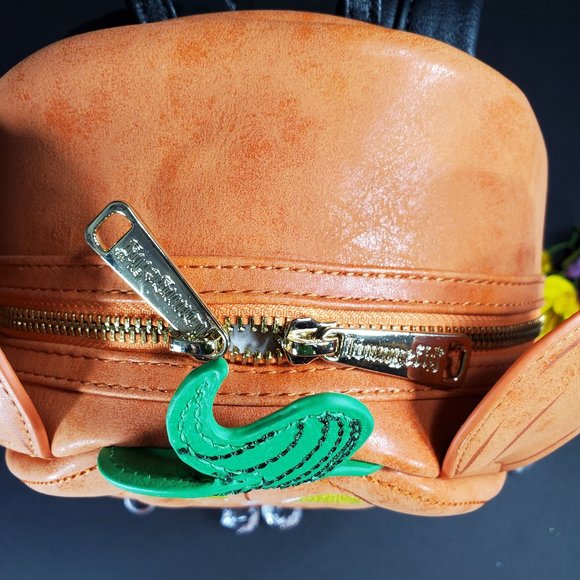 Disney Loungefly Orange Pumpkin Backpack - Picture 4 of 8